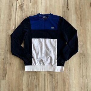 Lacoste Sport Men's Navy and White Crewneck Sweater